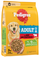 Pedigree Adult med okse og grøntsager 3x3kg